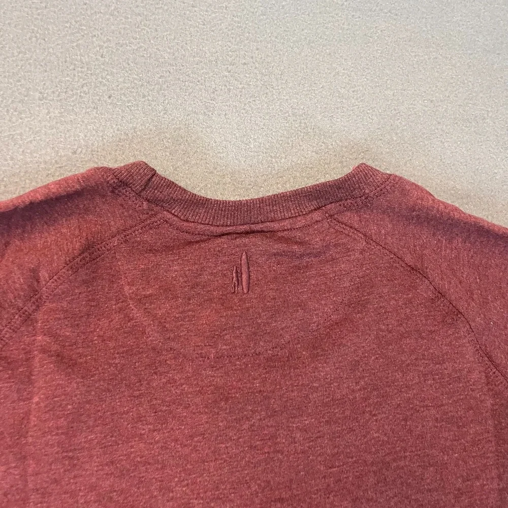 Johnnie-O Freeman Fleece Crewneck Sweatshirt Mens Sm‎ Pullover Maroon Modal Golf